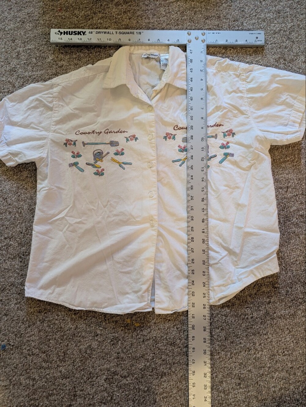 "Country Garden" Embroidered Button Down - Picture 2 of 4